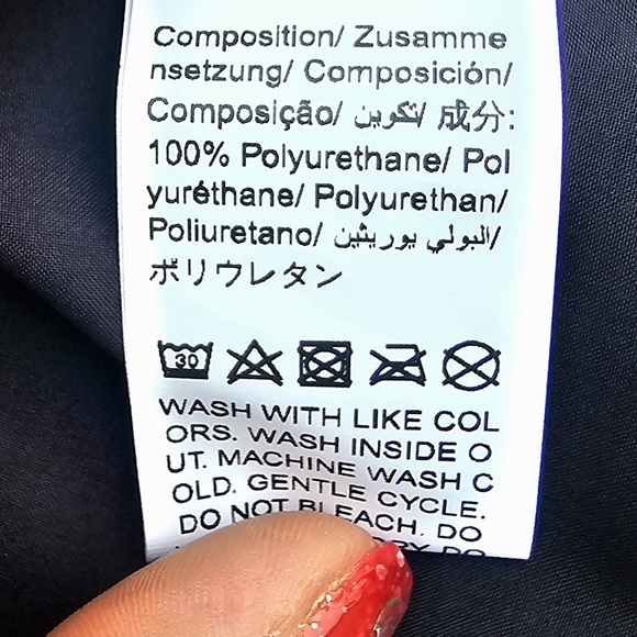 🟢NWOT Womens Black Lapel Collar Belted Zip Up Moto Leather Jacket Size L (8/10) - Picture 10 of 13